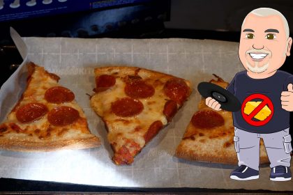 U Do It Demonstrating How to Reheat Pizza on Parchment Paper for easy No Mess No Cleanup
