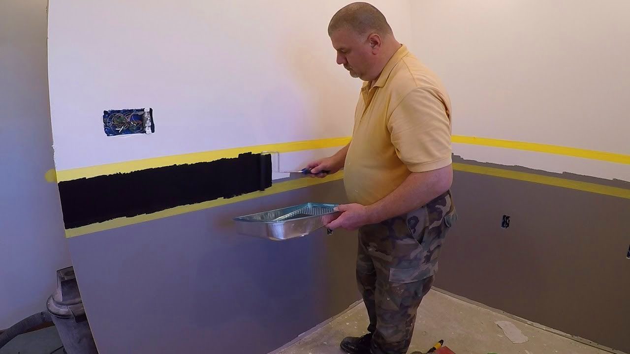 How to paint two tone colors with a laser level