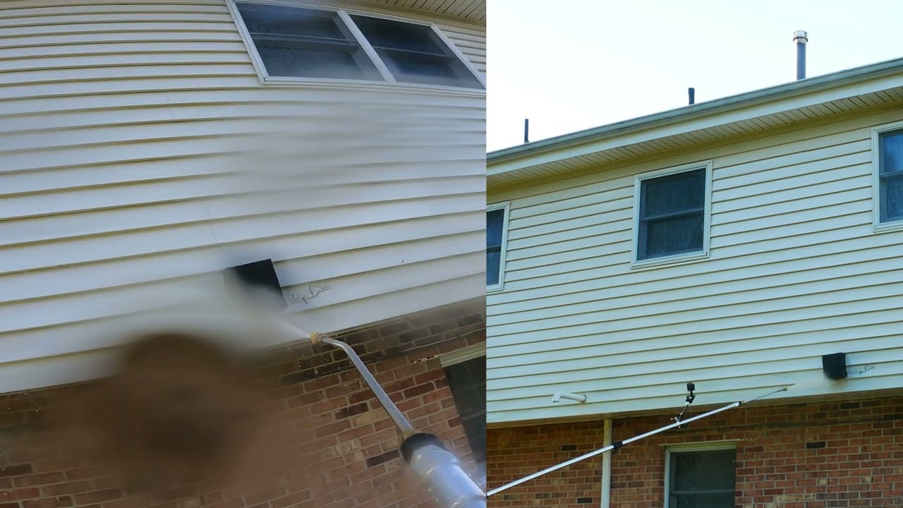 How to clean siding on a 2 story house with a pressure washer