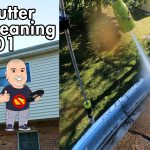 Cleaning Two-Story Gutters with a Pressure Washer: U Do It cleaning gutters using Sun Joe SPX-GCA315 gutter cleanin