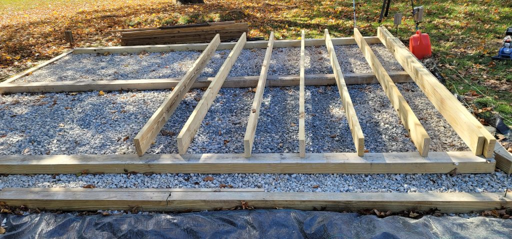 Placement of Floor Joists for Shed