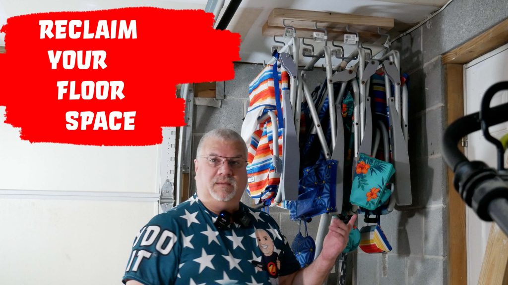 U Do It hanging beach chairs using project source hooks from lowes home improvement