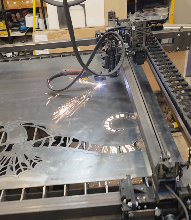 udoit plasma cnc cutout of seahorse